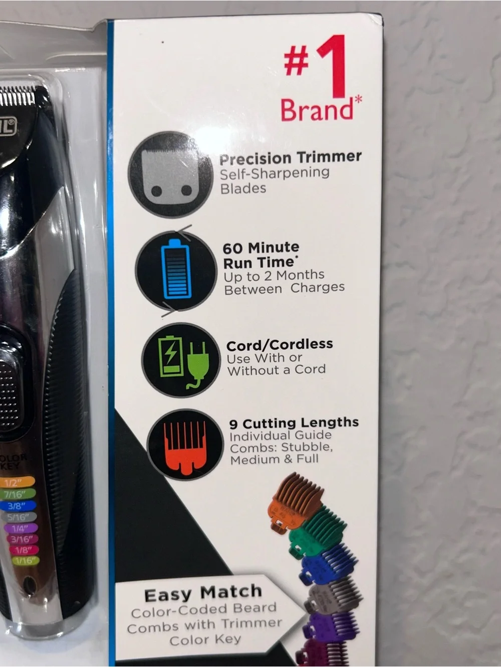 New, WAHL Color Pro Cord Cordless Rechargeable Beard Trimmer